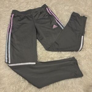 Adidas Youth Tiro Track Training Pants Fading Ankle Zip Gray Size 11/12yrs.